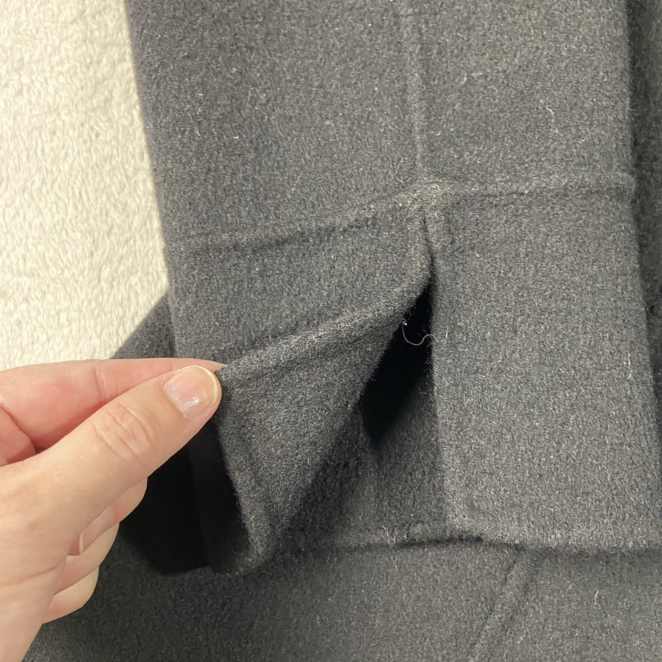 Kenar 100% Boiled Wool Long Sleeve Open Cardigan Coat Black Women’s L Minimal - Image 2 of 4