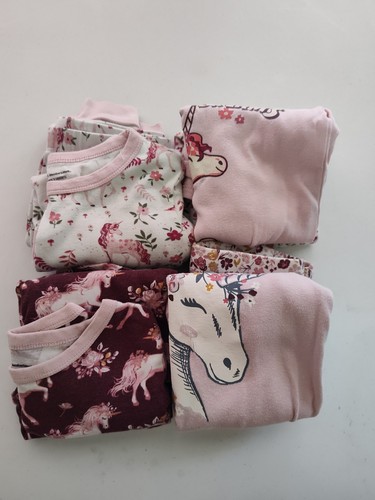 Member's Mark Pink Unicorn 4 SETS Of Pajamas Toddler Girl Size 5T
