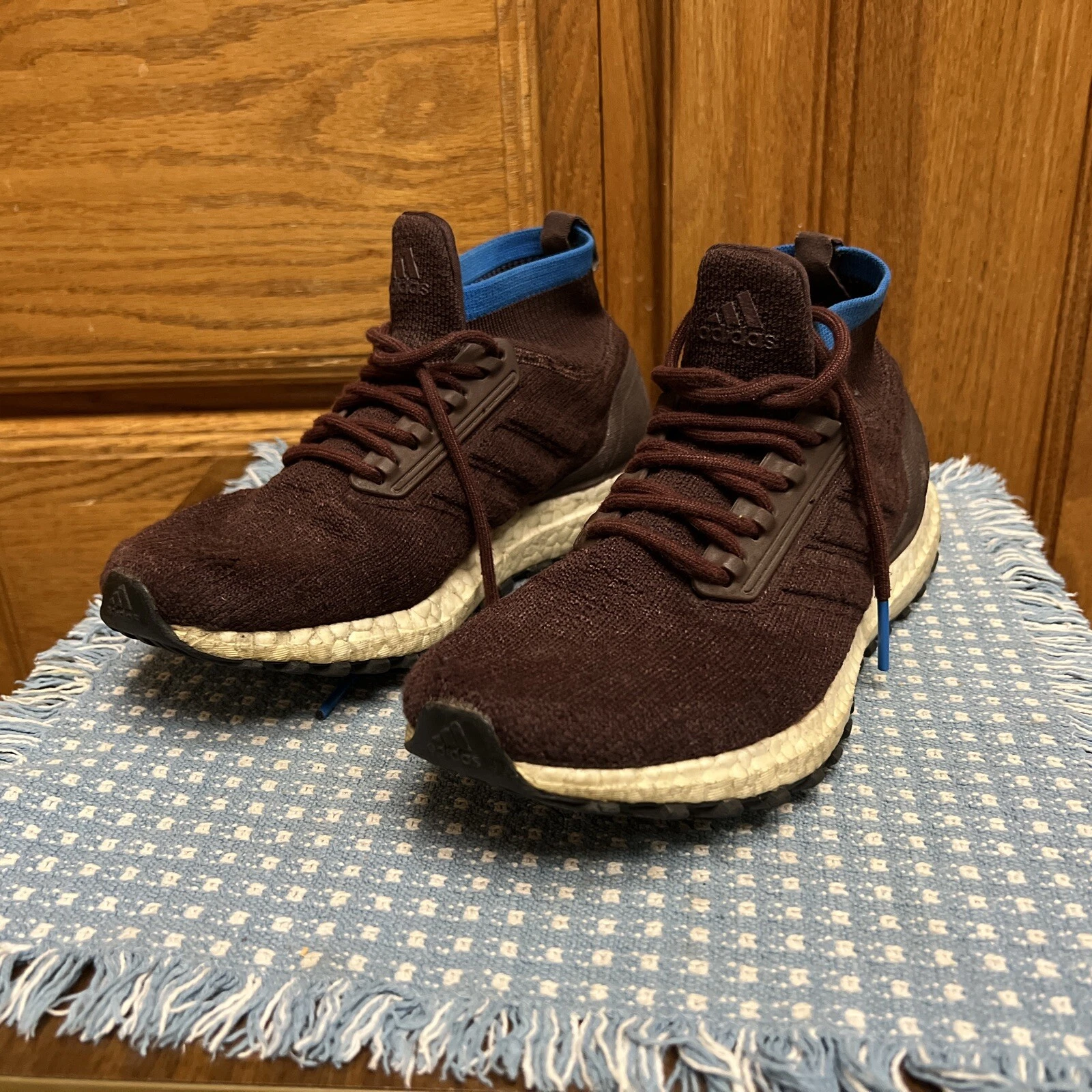 Adidas TERREX Free Hiker 340 Boost Ultra 7.5 Trail hiking shoes boot Maroon