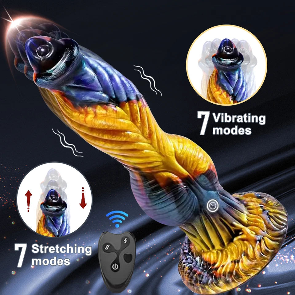 Consolador realista de silicona con pollas de criatura fantasía monstruo dragón pene Foto 3 de 4