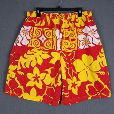 Ocean Pacific OP Shorts Mens XL Fits 34x10 Hawaiian Baggy Lined Swim Trunks