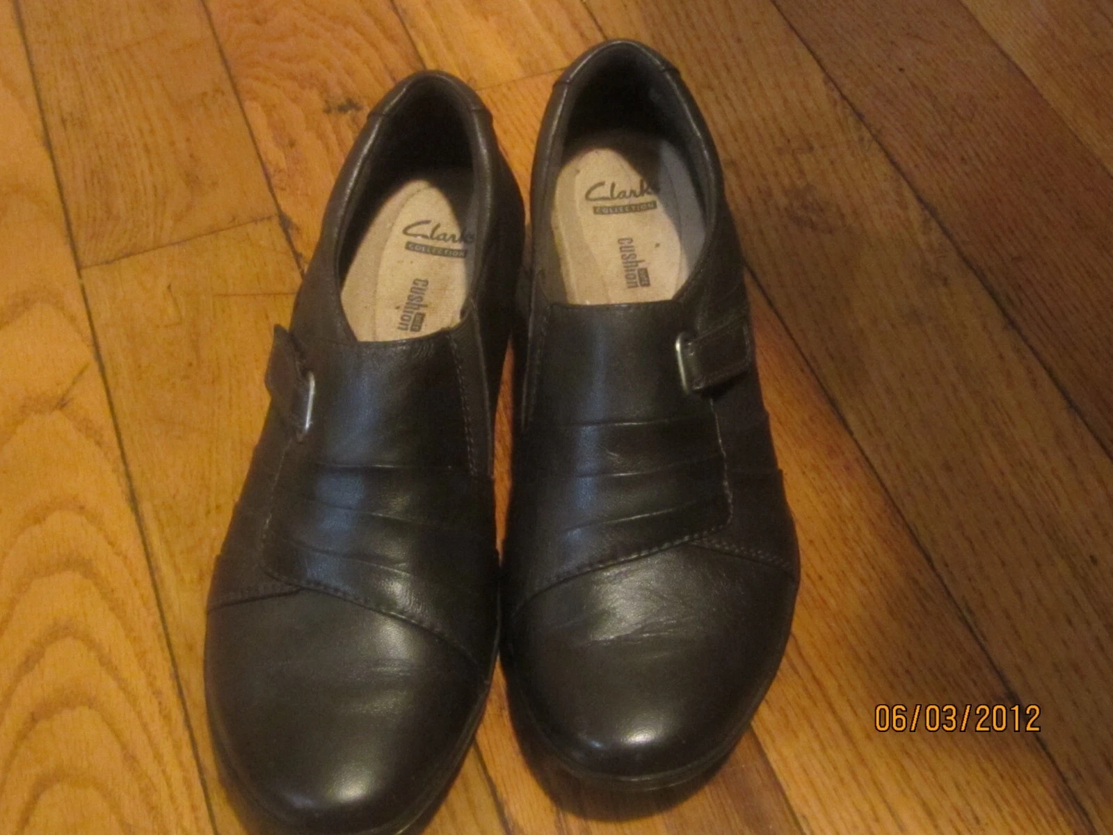 Scarpe Oxford comode Clarks Collection slip on pelle metallizzata donna taglia 8 5M