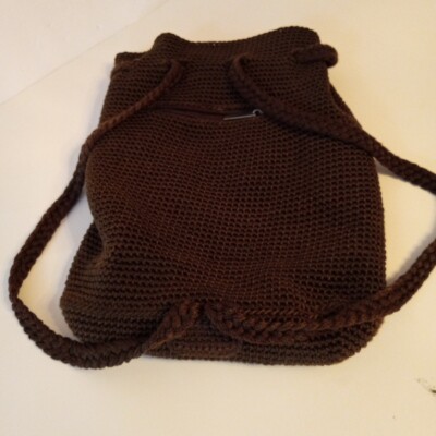 THE SAK Crocheted small Backpack BUCKET purse Bag drawstring  display picture 2