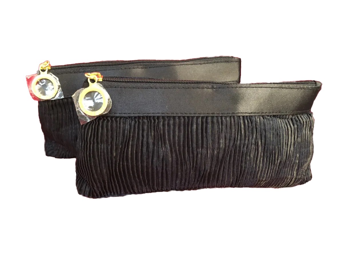 Makeup Bags Estée Lauder Black Cosmetic Product 2pc Hygiene Purse Clutch  Handbag