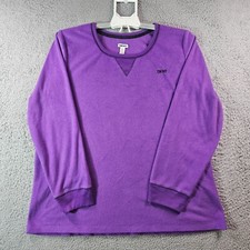 DKNY Sweater Women XL Pullover Crew Neck Purp...