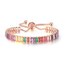 Colorful Zircon Bracelet Female Crystal Bridesmaid Bride Zircon Bracelet Jewelry