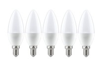 5X Paulmann Led Kerze E14 Warmweiß 3,5W = 25W 250Lm Eek:F (Spektrum A-G)