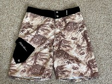 Vintage Maui and Sons Mens Sz 28 Board Swim Surf Shorts W/Surf Woodie Car Print
