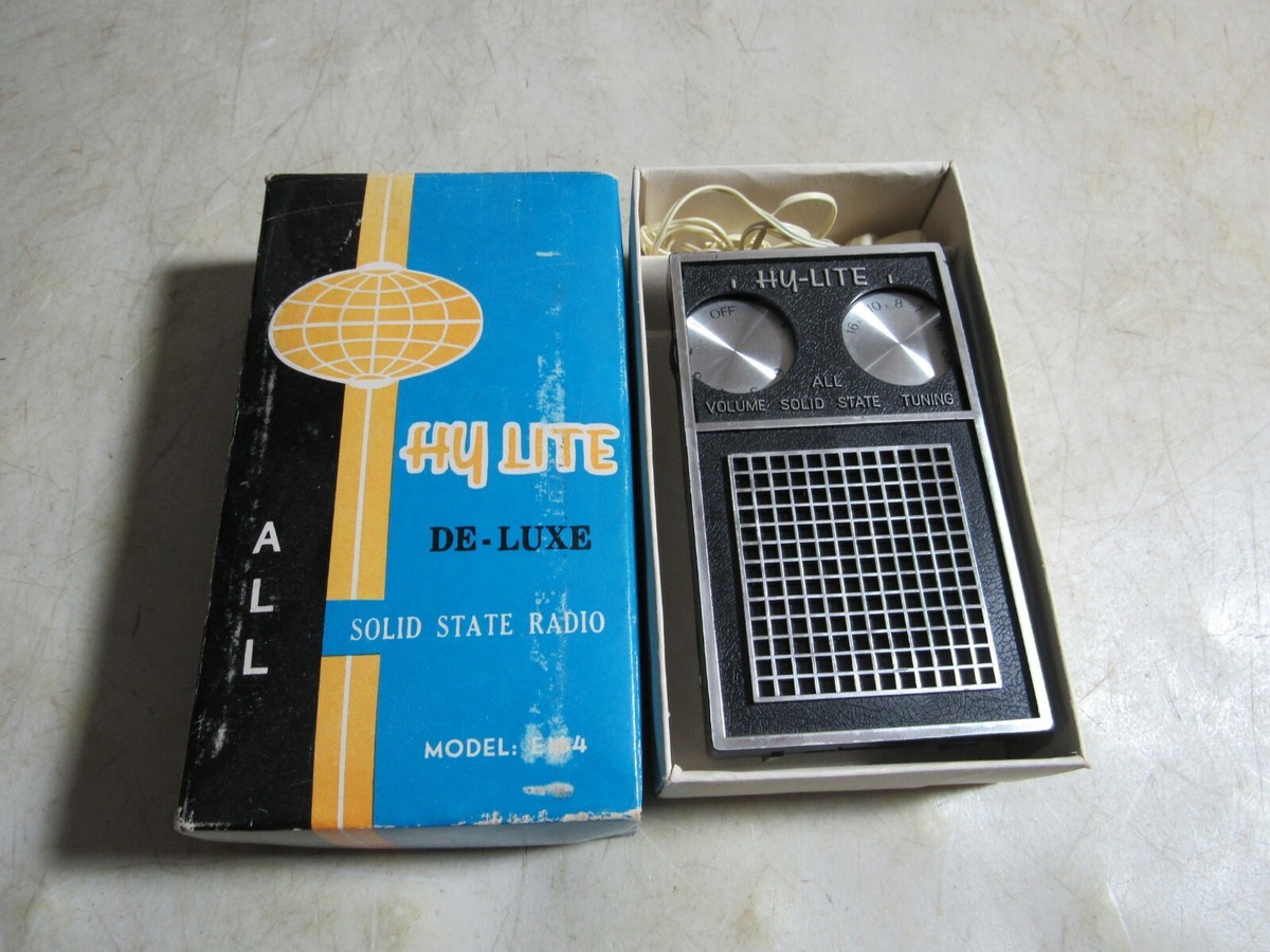 Vintage Hy Lite De-Luxe E164 Transistor Radio W/Box Working
