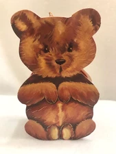 TEDDY BEAR Box Miniature Tan Stuffed Plush Jointed Collectible Toy 1990 Shackman
