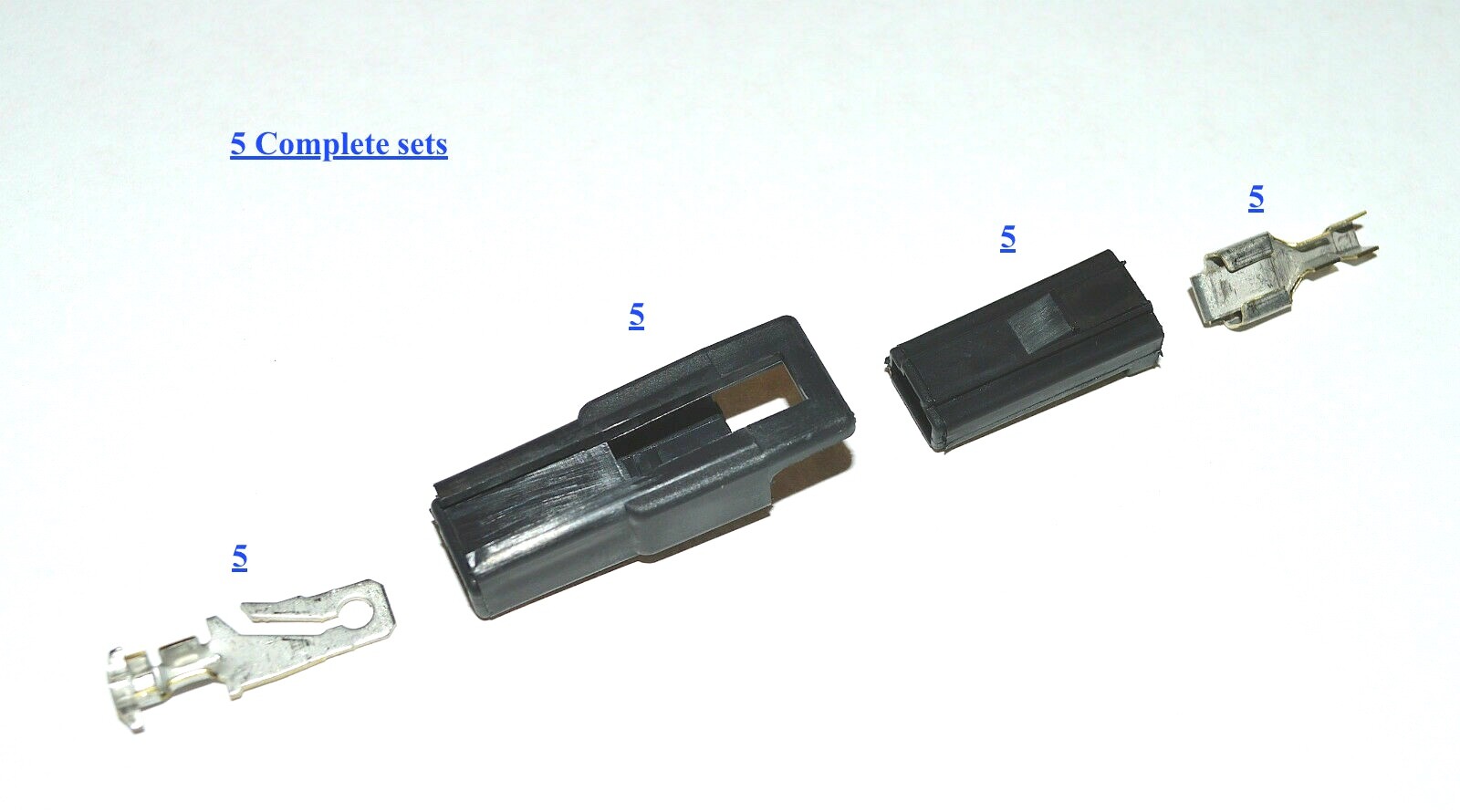 DELPHI PACKARD GM 56 SERIES ONE CONDUCTOR CONNECTOR SET 16-14 GA. PACKAGE OF 5