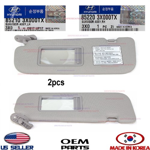 2011-2014 For Left And Right Sun Visor Beige Hyundai Elantra 1.8L 2.0L - View #4
