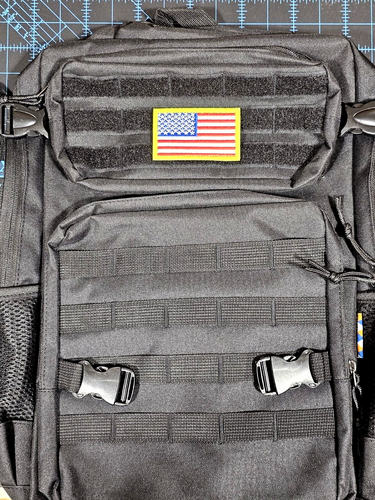 18" Tactical Outdoor Camping Gym School Backpack Multifunctional w/ USA Flag NEW - Picture 8 of 18