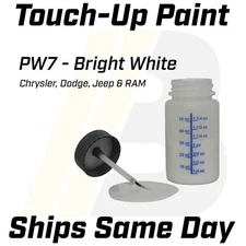 PW7 Bright White - 1 Oz Touch Up Paint Kit w/ Brush for Chrysler Dodge Jeep RAM