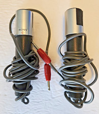 Vintage SONY F-45 Cardioid Dynamic Microphone 6 foot cord Set of 2 Tested