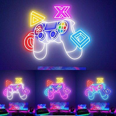 Game Controller Neon Sign, Gaming Room Decor, Business Logo Wall Decor,Bar Decor
