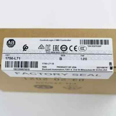 New Factory Sealed AB 1756-L71 /B ControlLogix 5571 Processor ...