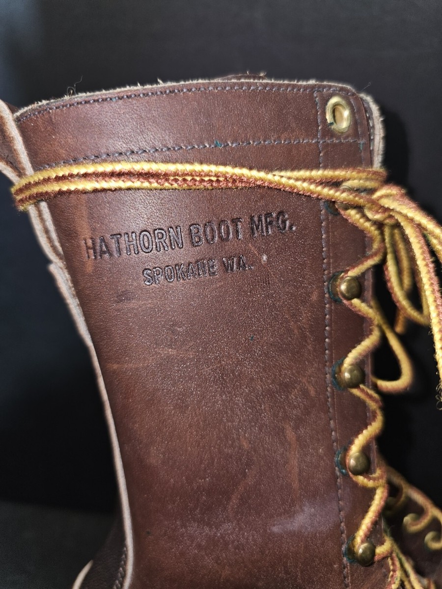Hathorn Boot Mfg White's Brown Leather Packer Logger Style