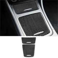 For Mercedes Benz CLA Carbon Fiber Center Storage&Cigarette Lighter Cover Trim