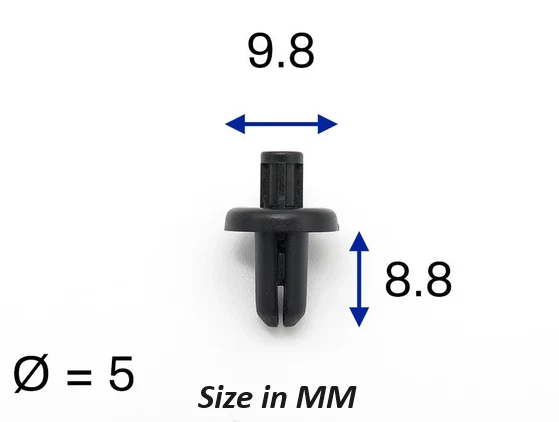 Motorbike Fairing Panel 5mm Plastic Rivet Trim Clips x5 Honda Yamaha Suzuki - Image 3 of 4
