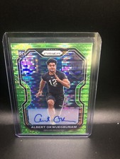 2020 Prizm Albert Okwuegbunam Neon Green Pulsar Prizm Rookie RC Auto Broncos NFL