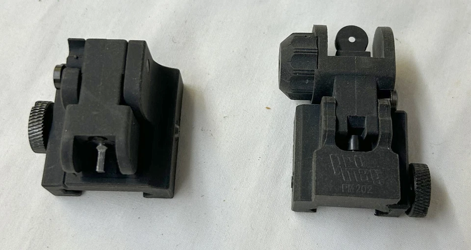 Juego de mira delantera y trasera abatible Pro Mag para carril Picatinny PM238/PM202 NOS Foto 4 de 4