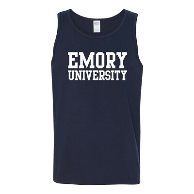 Emory Eagles Basic Block Tank Top - Navy