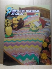 Annie's Attic Perfectly awesome Crochet Pattern Leaflet Quilt  Afghan Club