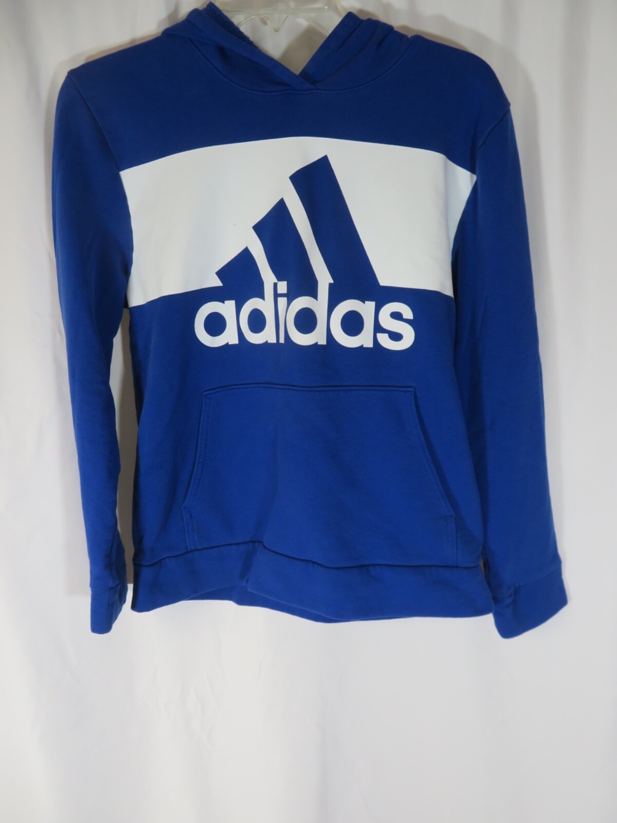 Adidas Hoodie Youth Size Large (1416) Royal Blue Hooded Pullover