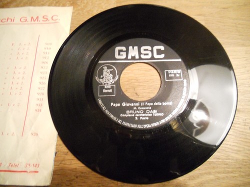PAPA GIOVANNI IL PAPA DELLA BONTA GMSC ITALIAN VINYL SINGLE USED MEGA RARE SEE** - Picture 5 of 5