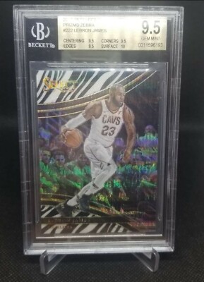 2017 LeBron James Select Courtside Zebra! Graded Gem Mint BGS 9.5! True Gem Plus