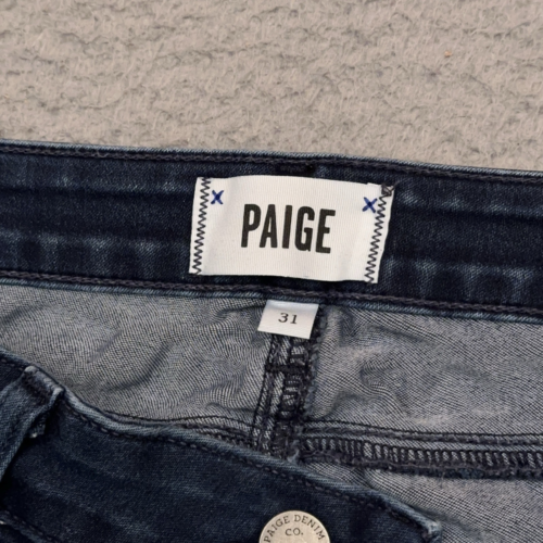 Paige Jeans Women's 31 (32x31) Manhattan Bootcut Mid Rise Dark Wash Made in USA - Picture 6 of 10