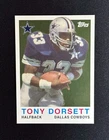 2008 Tony Dorsett Turn Back the Clock #16 1959 Style Card Dallas Cowboys HOF