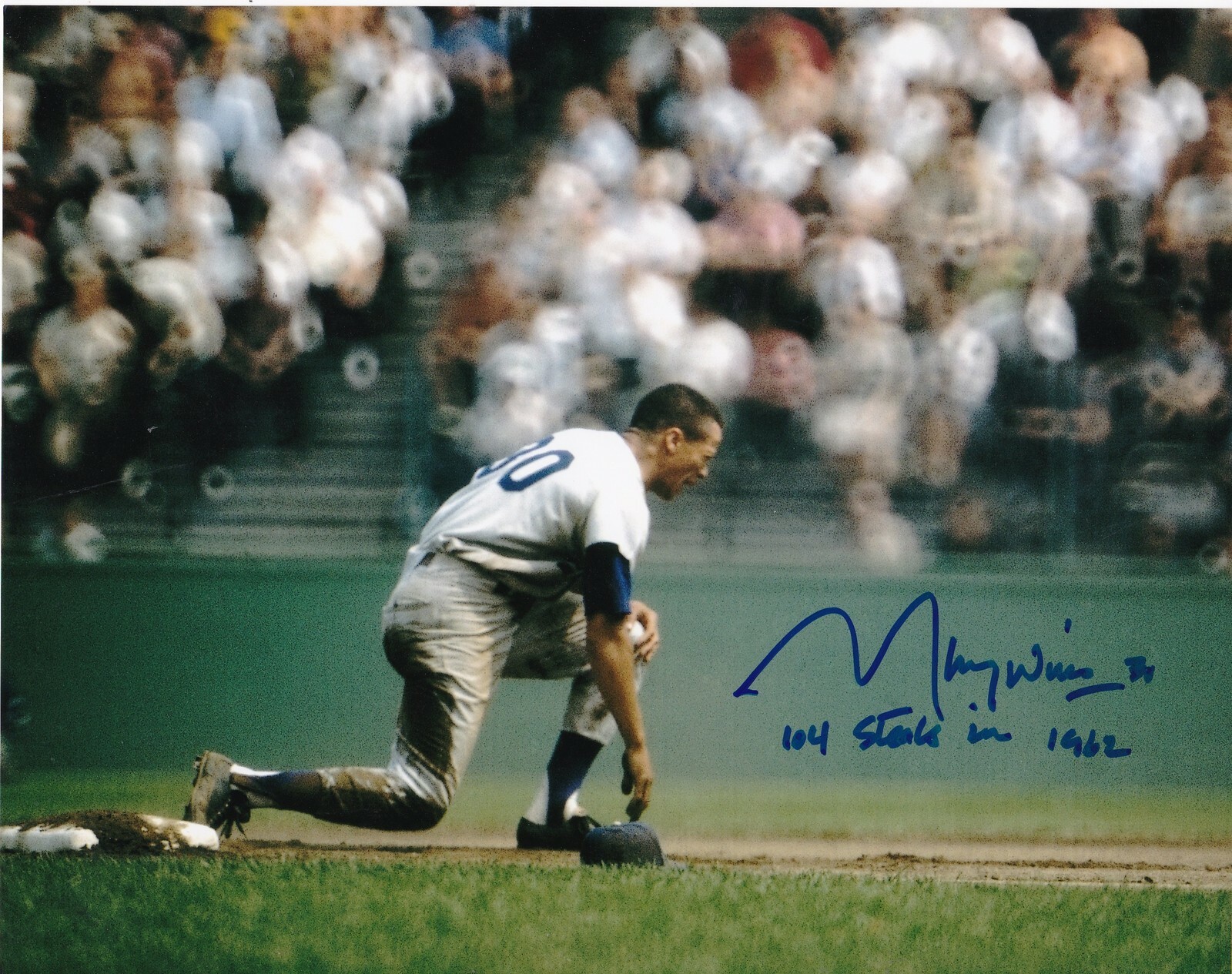 MAURY WILLS LOS ANGELES DODGERS 104 STEALS IN 1962 ACTION SIGNED 8x10 | eBay