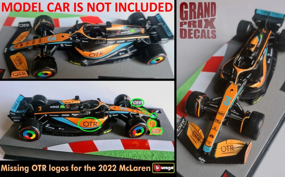 McLaren 2024 & 2025 logos for MCL38 & MCL39 Norris & Piastri 1:43 scale Decals - Image 2 of 4