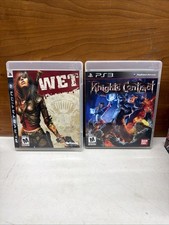 Lot WET And Knights Contract Sony PlayStation 3 2009 2011 Work Fine Htf !!!!