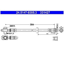 2x Bremsschlauch vorne für VW Lupo 1 6X1 Passat 3A2 3A5 Polo 6N1 6N2 3 id93738
