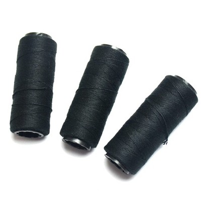 BLUPLE Professional Weaving Threads 3 Rolls for Making Wig Hand 3 pcs, Black 