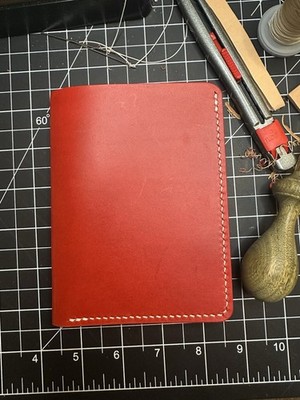 Leather Passport Holder - 100% Handmade, Veg Tan / Full Grain Leather.