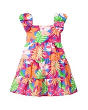 Janie And Jack Tropical Floral Tiered Dress