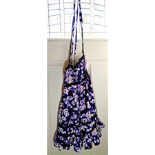 Urban Outfitters SP Mini Purple White Motif Floral Lace Trim Summer Dress NWT