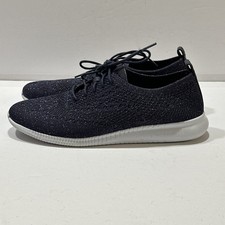 COLE HAAN Women  s W28589 ORIGINALGRAND STITCHLITE WINGTIP Navy/WHITE SIZE 8B