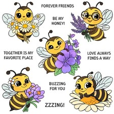 Bees Flowers Be My Honey Forever Friends Metal Cutting Dies Clear Stamps Crafts