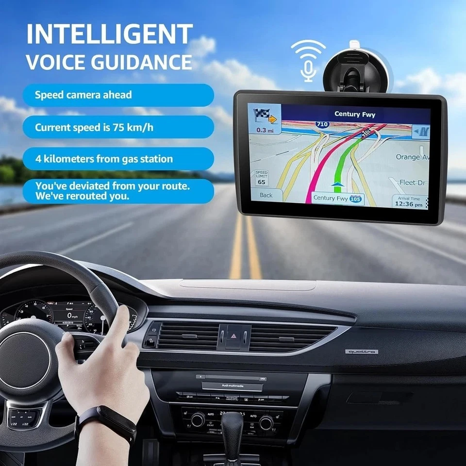 GPS Navigator for Car Truck RV, 7 Inch Touch Screen, Latest 2025 Maps for Car... - Image 2 of 4