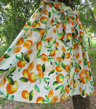 Womans 3X Full Skirt Pleated Hand pockets Citrus Oranges Her Destiny