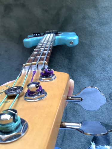 Fender Jazz Bass-1995 USA Neck/Squier Classic Vibe 60's Body-Daphne Blue - Picture 6 of 13