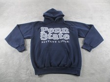 Vintage Penn State Nittany Lions Hoodie Sweatshirt Mens M Blue NCAA Football 90s