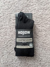 NWT Hollow Performance Alpaca Wide Calf Socks Size Large M10-13 USA Compression