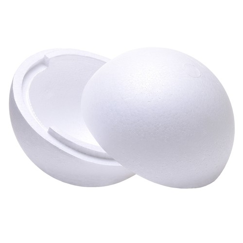 Polystyrene Balls in 2 HOLLOW HALVES: 5 balls x 250mm - Picture 2 of 5