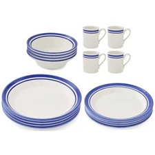Portmeirion Potter's 16-Piece Stripe Dinnerware Set, Blue